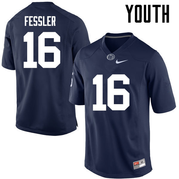 NCAA Nike Youth Penn State Nittany Lions Billy Fessler #16 College Football Authentic Navy Stitched Jersey ABH0798PW